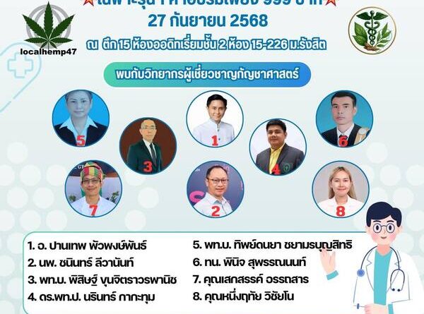 ว.การแพทย์แผนตะวันออก ม.รังสิต จับมือ กรมการแพทย์แผนไทยฯ จัดอบรมหลักสูตรกัญชาทางการแพทย์เบื้องต้น สำหรับผู้ให้คำแนะนำการใช้กัน ชา (BUTENDER)