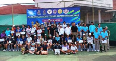      ” 3 นักหวดสาวสุดปัง” น.ส.ฌัชชา กล่อมกมล , ด.ญ.เบลินด้า เอนจิ และ ด.ญ.ศิริกร พูนผล โชว์ฟอร์มคว้าคนละ 3 แชมป์ในวันสุดท้ายของการแข่งขัน “พิษณุโลก ซอฟท์เทนนิส แชมเปี้ยนชิพ 2025”