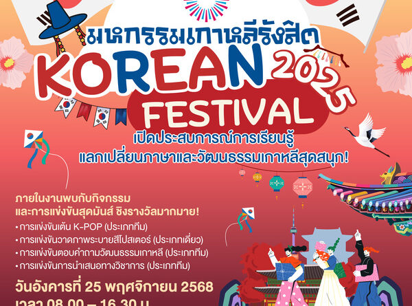 ม.รังสิต จัดการแข่งขัน “มหกรรมเกาหลีรังสิต 2025”