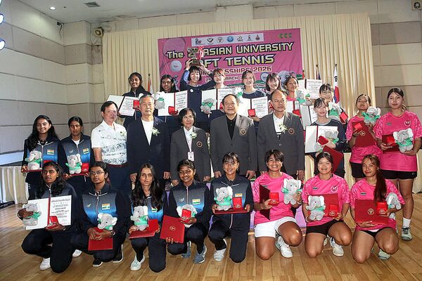 ทีมนักหวดซอฟท์เทนนิสมหาลัยจากไชนีสไทเป”กวาดเรียบทุกแชมป์”วันสุดท้ายทิ้งทวนอีกสองแชมป์ทีมหญิงและทีมชายปิดฉากการแข่งขันซอฟท์เทนนิสนานาชาติ “The 2nd Asian University Soft Tennis Championships 2026”