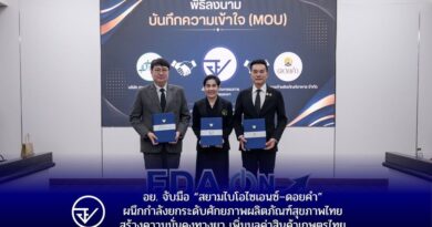 อย. จับมือ “สยามไบโอไซเอนซ์–ดอยคำ”ผนึกกำลังยกระดับศักยภาพผลิตภัณฑ์สุขภาพไทย สร้างความมั่นคงทางยา เพิ่มมูลค่าสินค้าเกษตรไทย