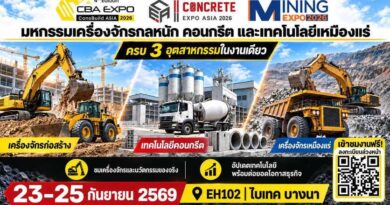 เตรียมพบกับงานแสดงเครื่องจักรเพื่ออุตสาหกรรมก่อสร้าง เหมืองแร่ คอนกรีต ยิ่งใหญ่แห่งเอเชีย CBA Expo 2026, Concrete Expo Asia 2026 และ Mining Expo Thailand 2026